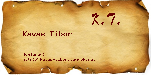 Kavas Tibor névjegykártya